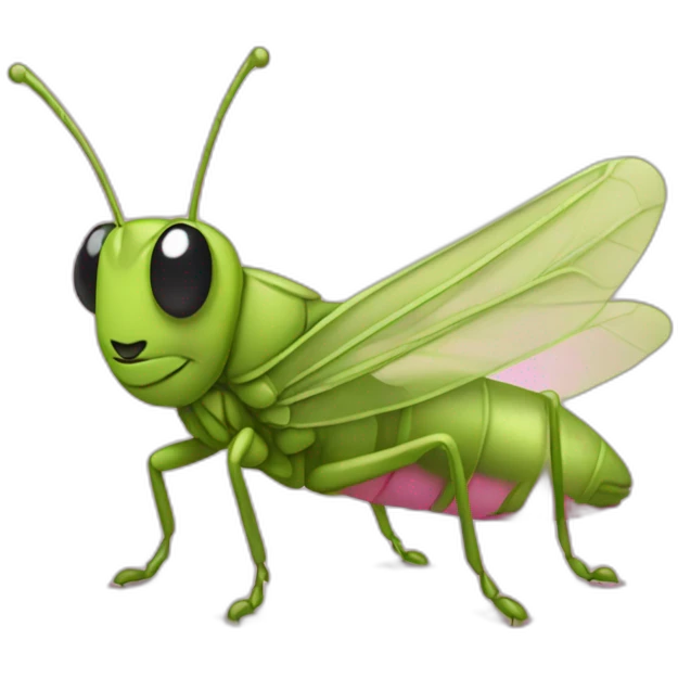grasshopper-with-pink-tutu emoji