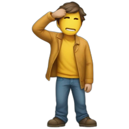 Wind coming from a man standing backwards emoji