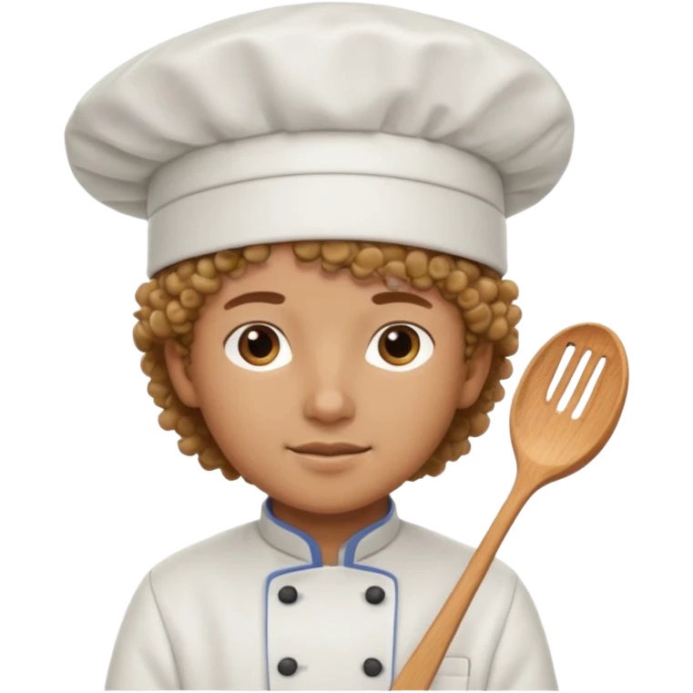 آشپز مو فرفری emoji