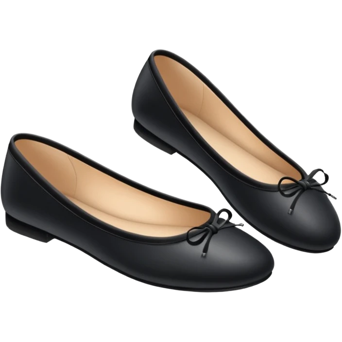 plain isolated black ballet flats emoji