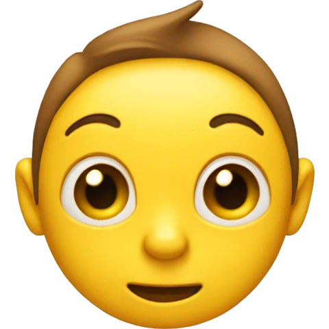 yellow emoji with ears and nose emoji