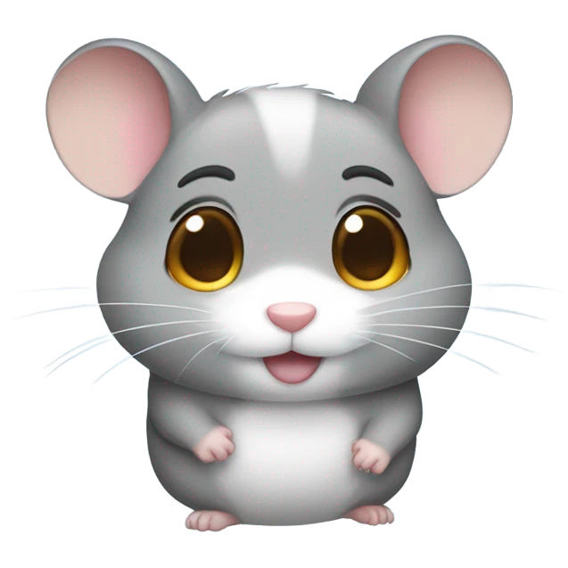 gray hamster crying emoji