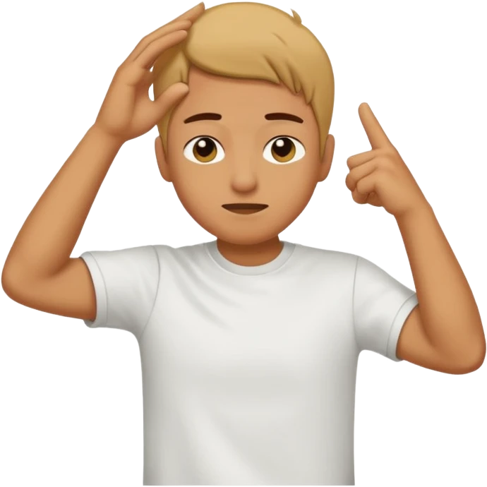 A person dabbing emoji