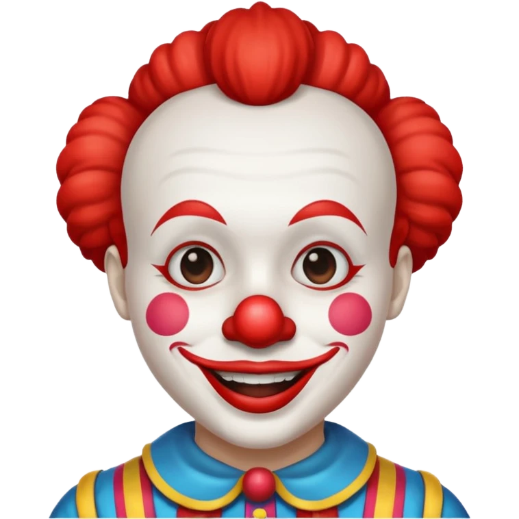 a person wearing a clown nose emoji