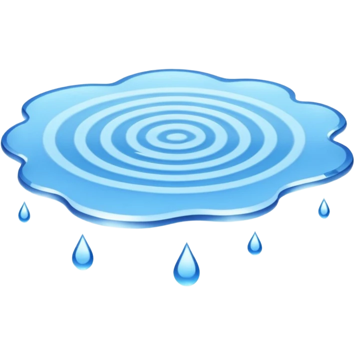 Blue puddle emoji