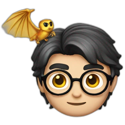 Harry Potter with the snitch emoji