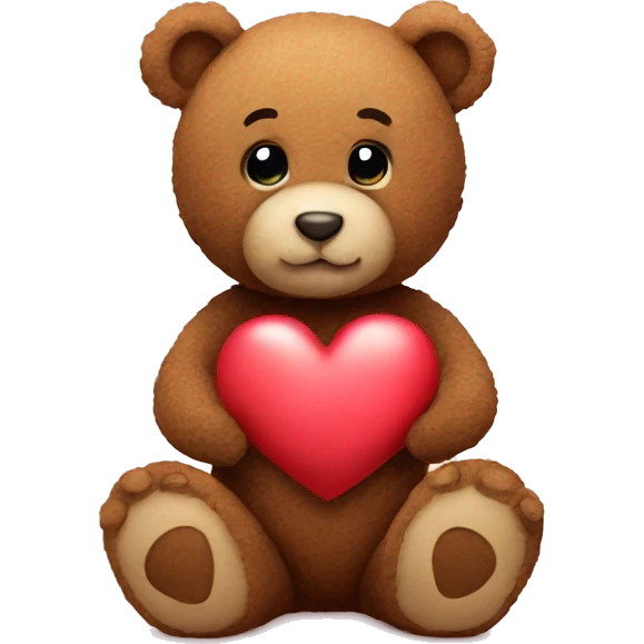 teddy with heart emoji