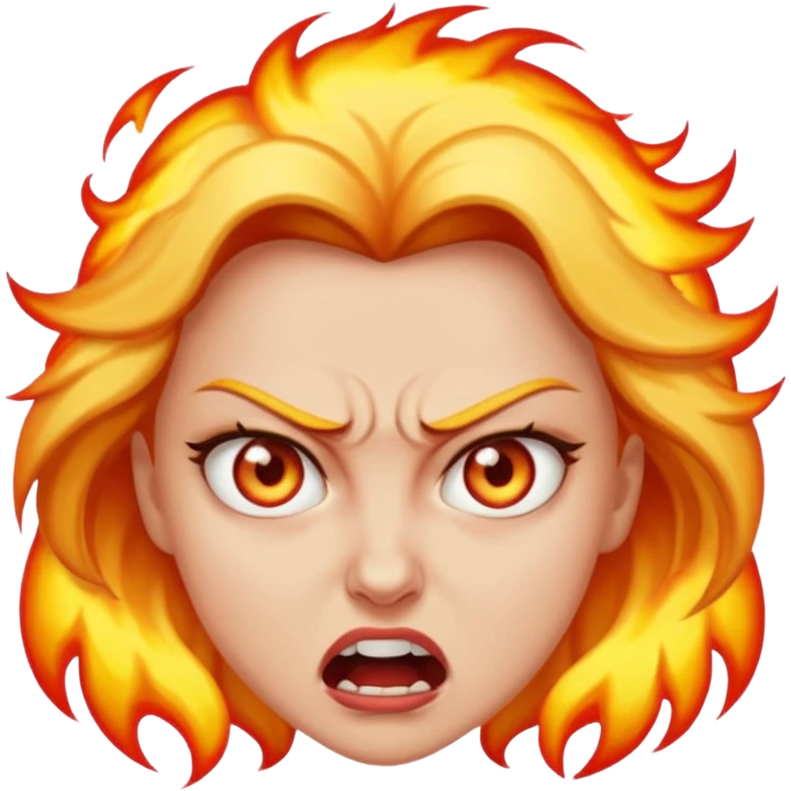 Female rage emoji