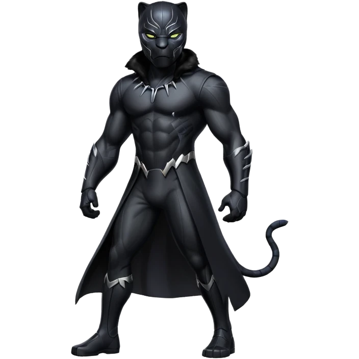 Black panther walking impassive emoji
