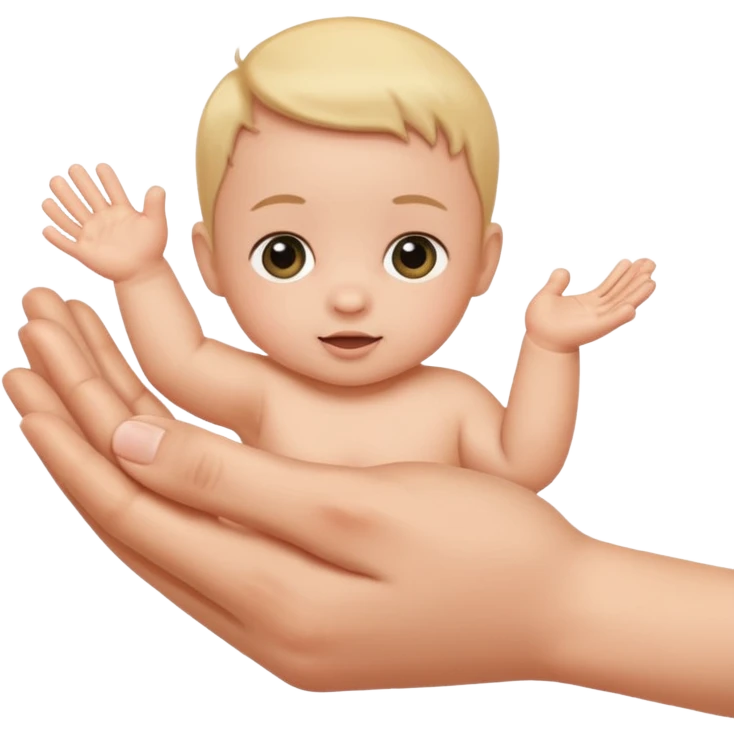 baby grabbing hand  emoji