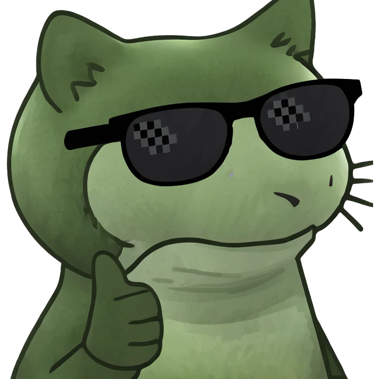 Cat with sunglasses emoji