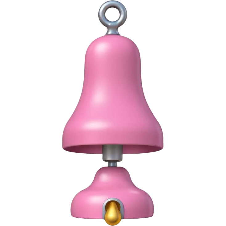 long, curved, skin toned shaft with bulbous bell-shaped pink top emoji