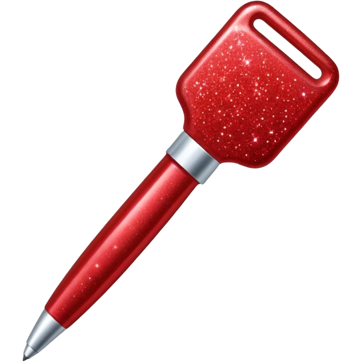 red glitter tool office emoji