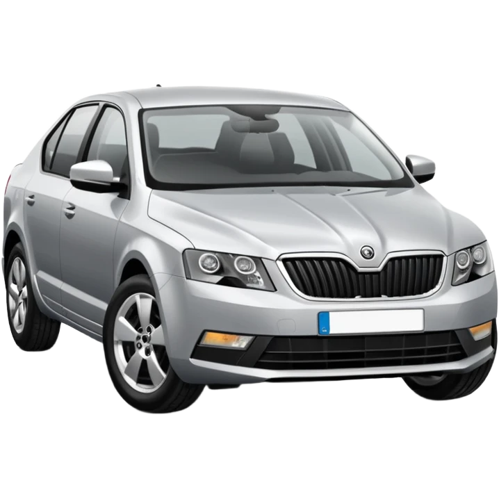 Stříbrné Auto škoda octavia emoji