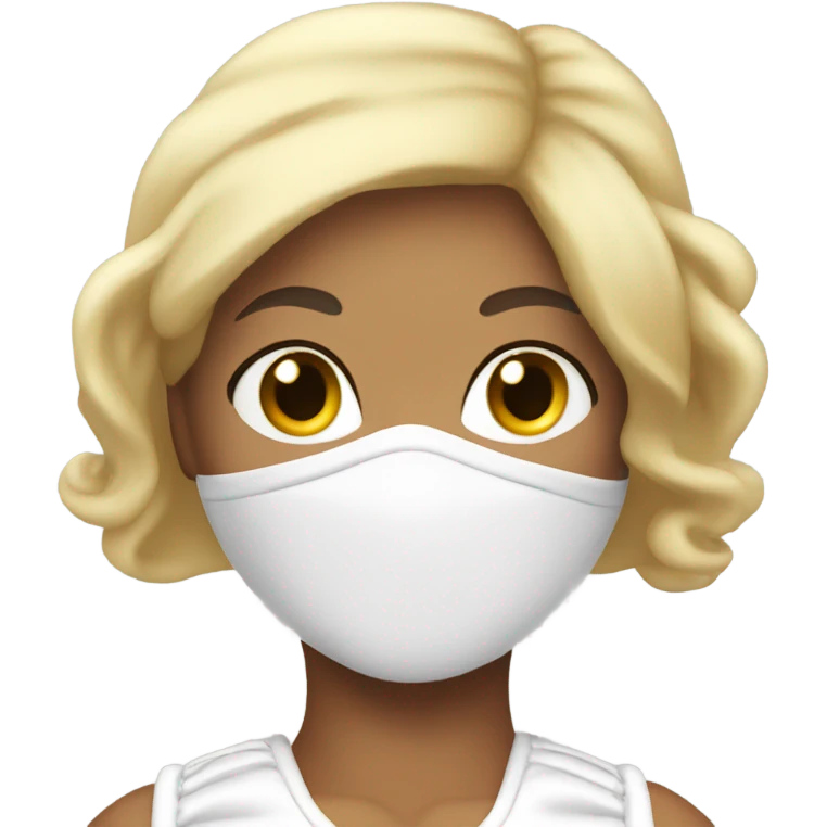 Boxing blonde girl with white gloves emoji