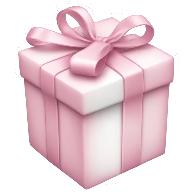 Light pink and white present emoji