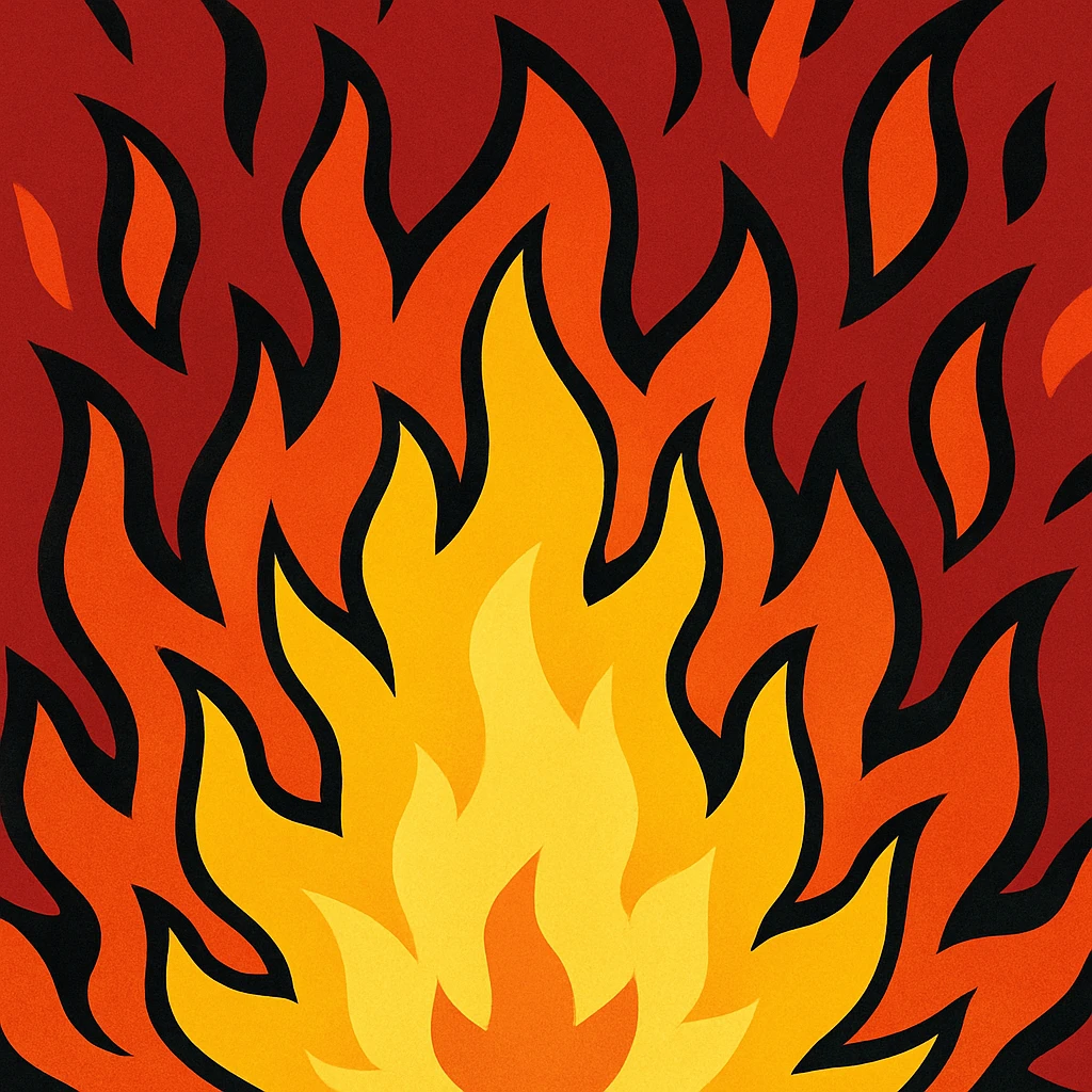 fire, vibrant and energetic emoji