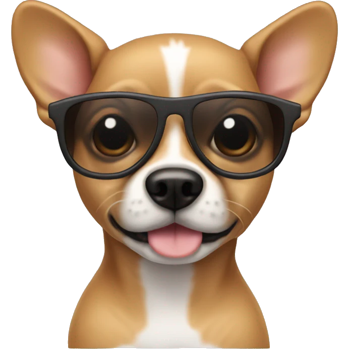 Chiuaua with sunglasses emoji