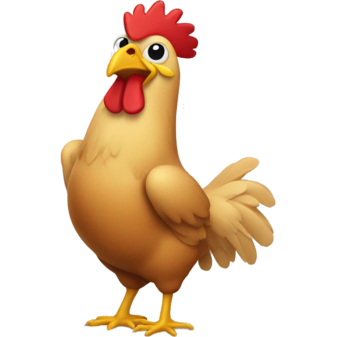 chicken with arms emoji