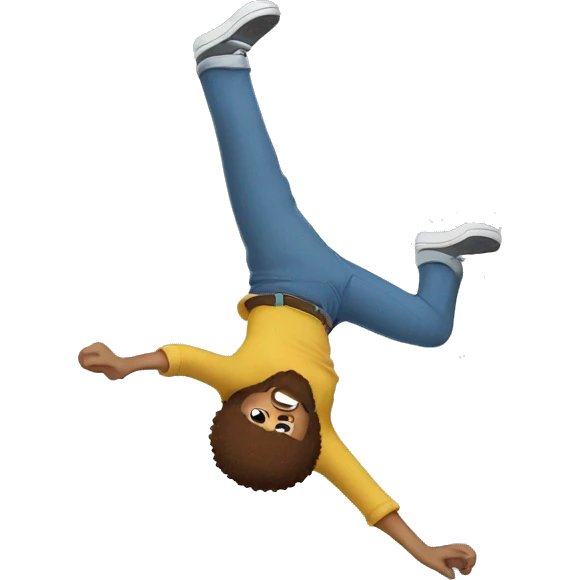 bob ross doing a backflip emoji