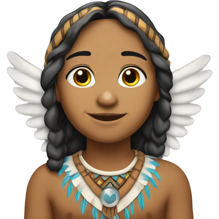 Native American Angel saying thank you emoji