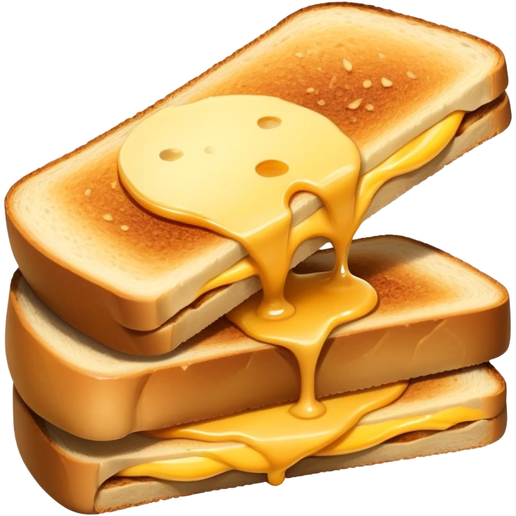 Dutch kaas tosti with gouda cheese and golden brown bread emoji