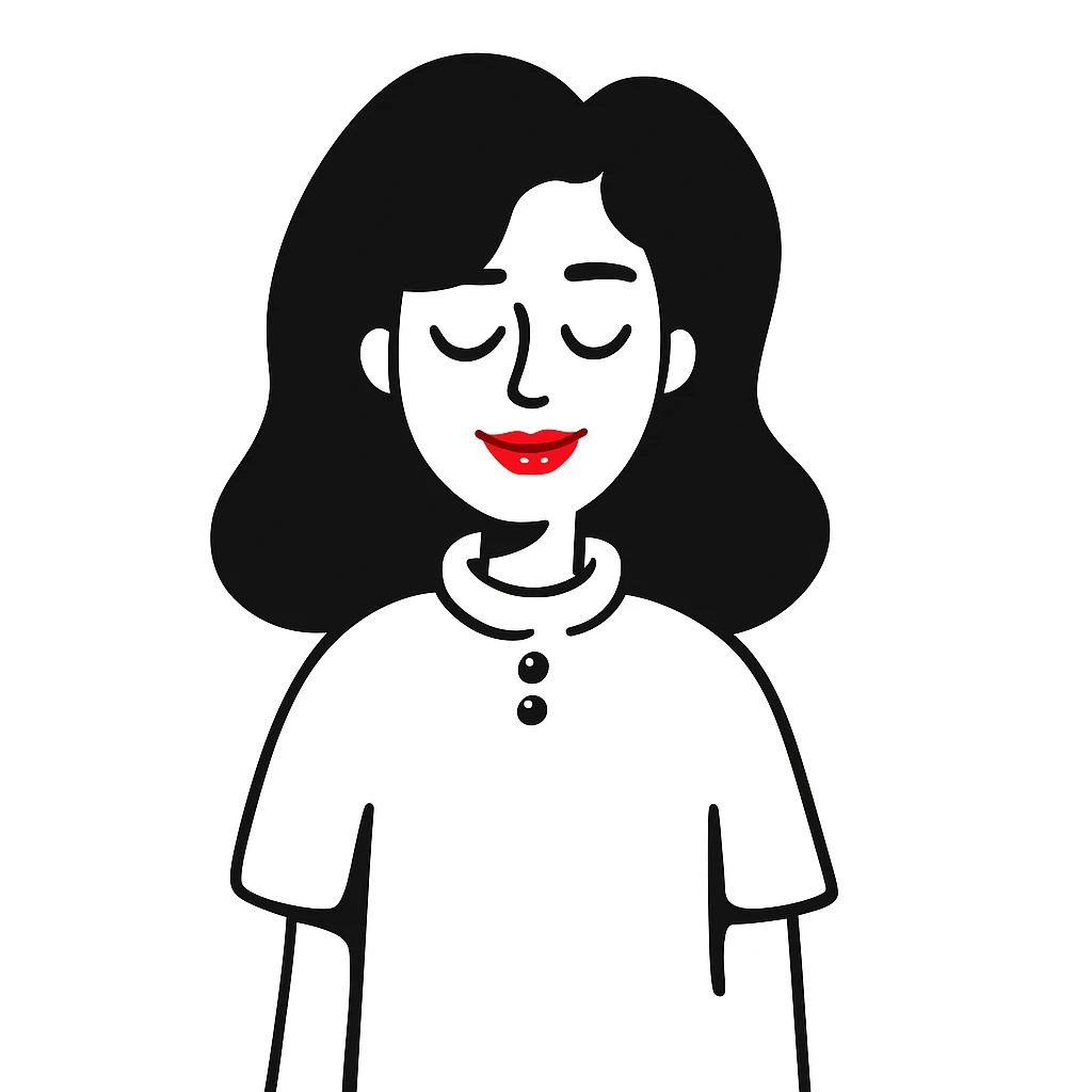 Add shine to the red lipstick. emoji