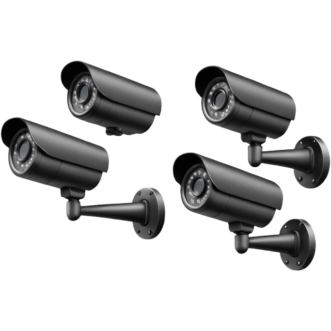 5 CCTV cameras together  emoji