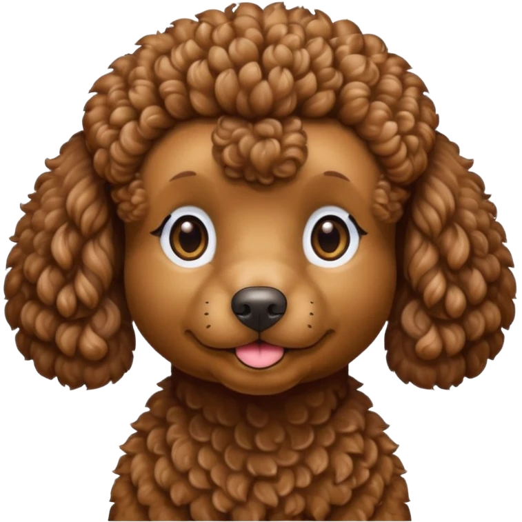 brown poodle emoji