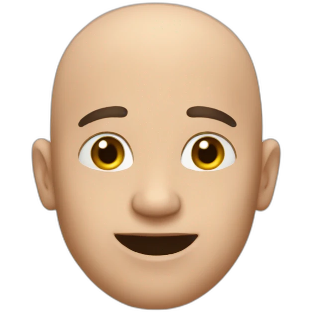 Bald man saying i love you emoji