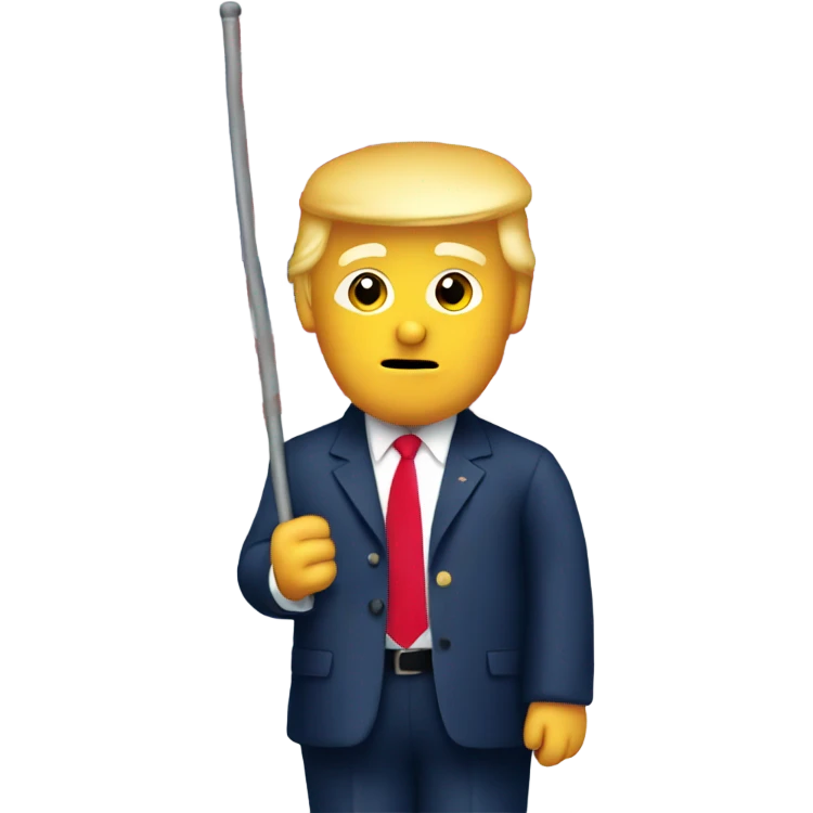 Trump with a flag emoji