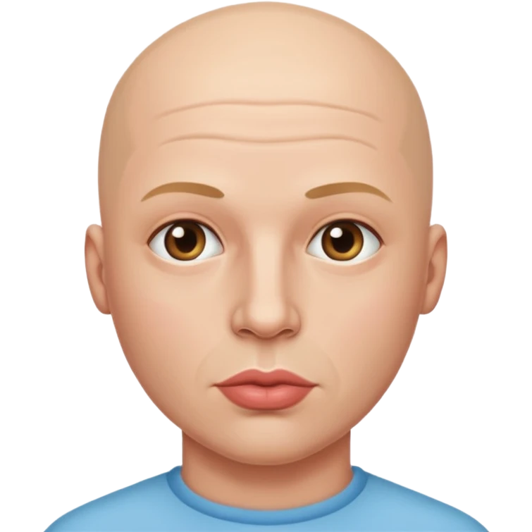 Bald man with lip fillers emoji
