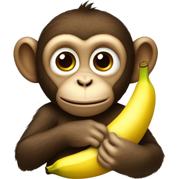 Monkey with a banana emoji