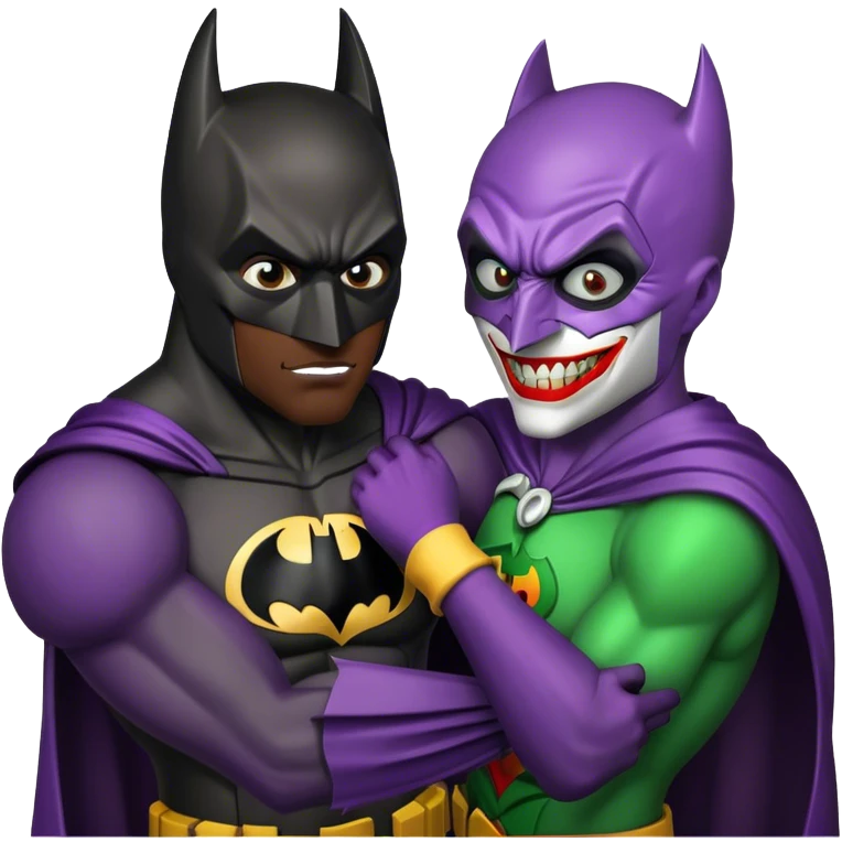 Batman fighting joker  emoji