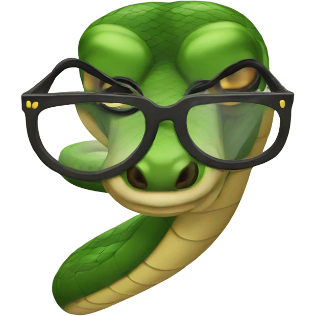 Snake with glasses emoji