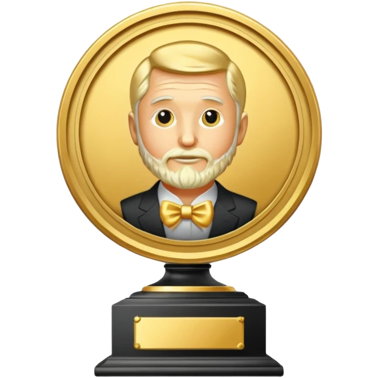 nobel prize medal on the pedestal emoji