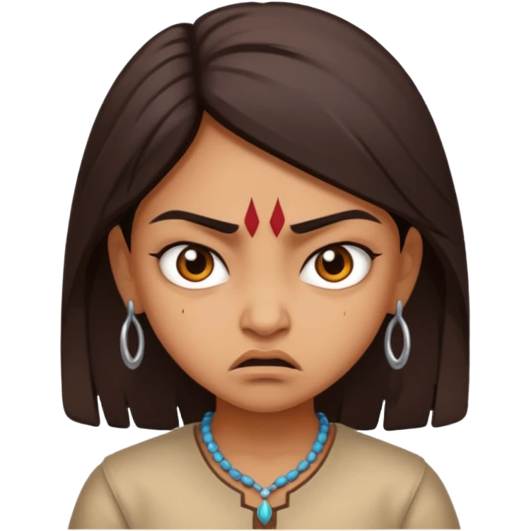 Indian Girl Angry  emoji
