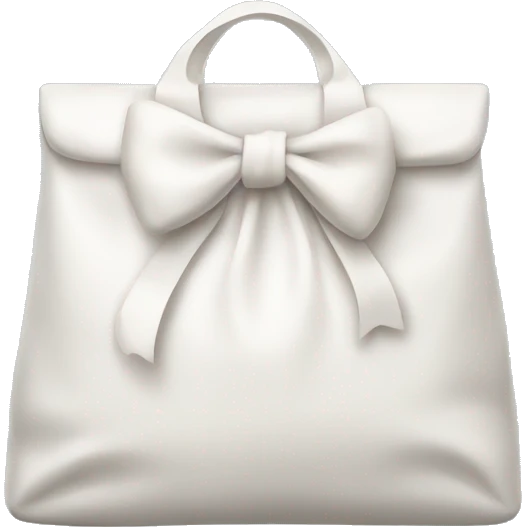 white bag with bow  emoji