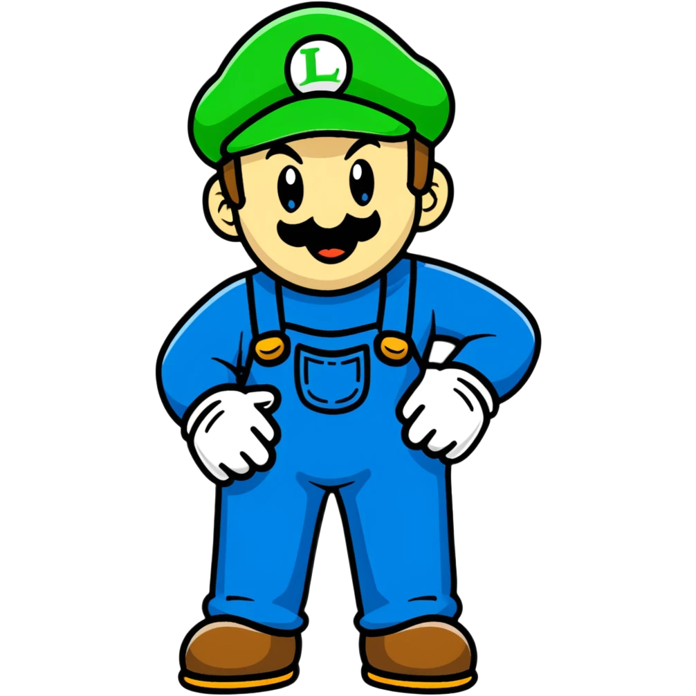 Blue Luigi  emoji
