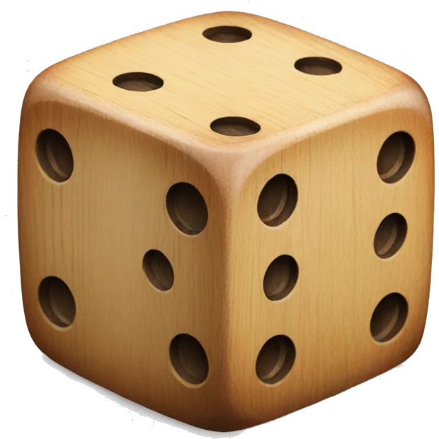 double wooden dice emoji
