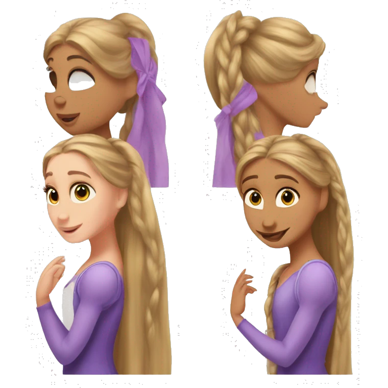 rapunzel with ariana grande face emoji