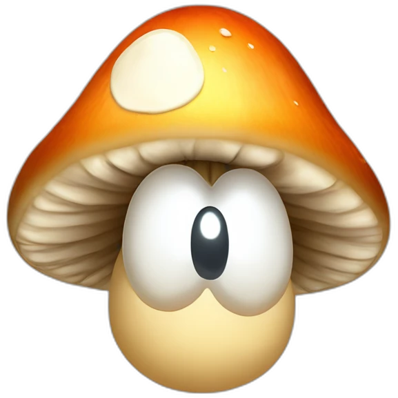 Champignon avec des yeux Mario emoji