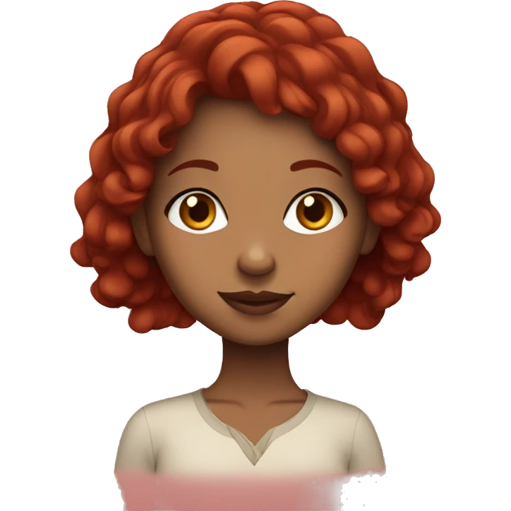 A moroccan girl with dark red hair emoji