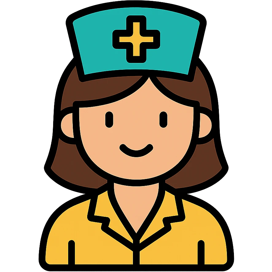 nurse icon with color outline emoji