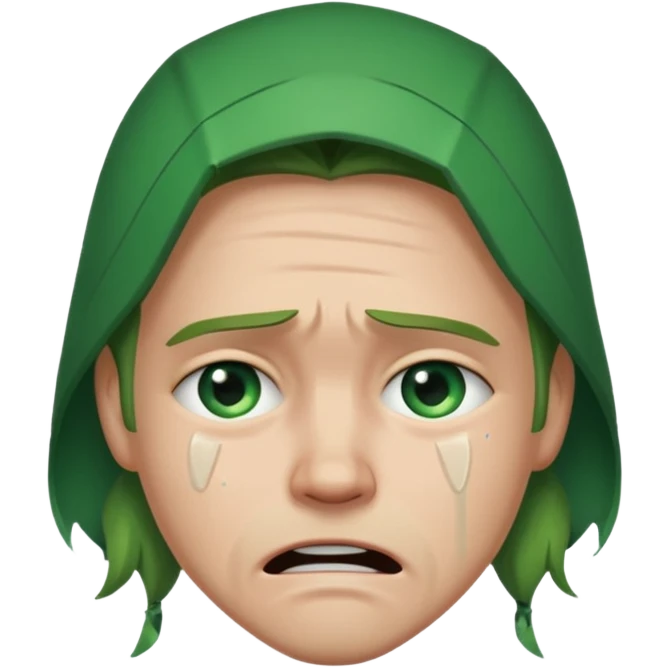 Green Arrow crying emoji