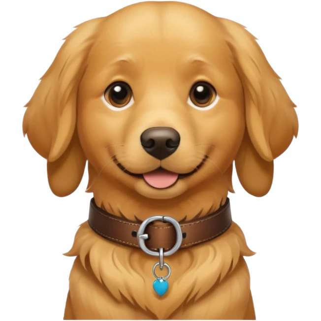 Dog wearing a dog collar  emoji