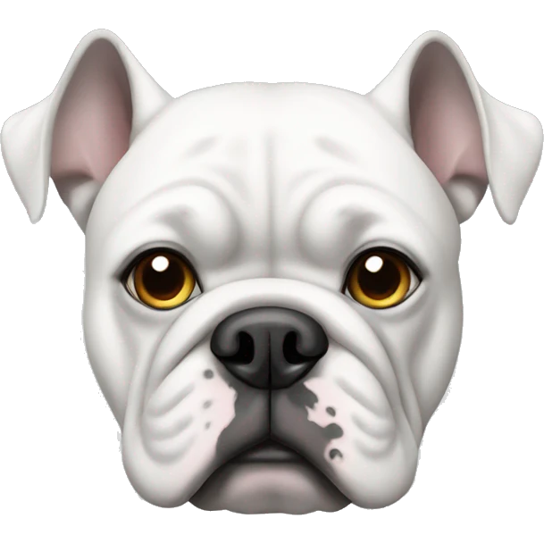 White bulldog with gray spots  emoji