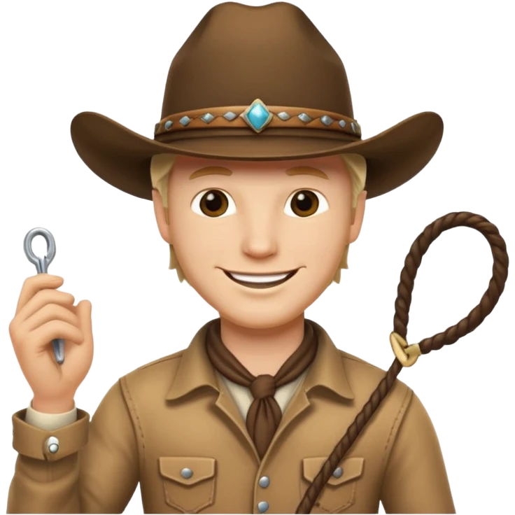Give this emoji 🤠 a whip make it a white guy  emoji