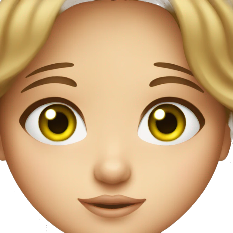 girl with green eyes and brown hair astrology emoji