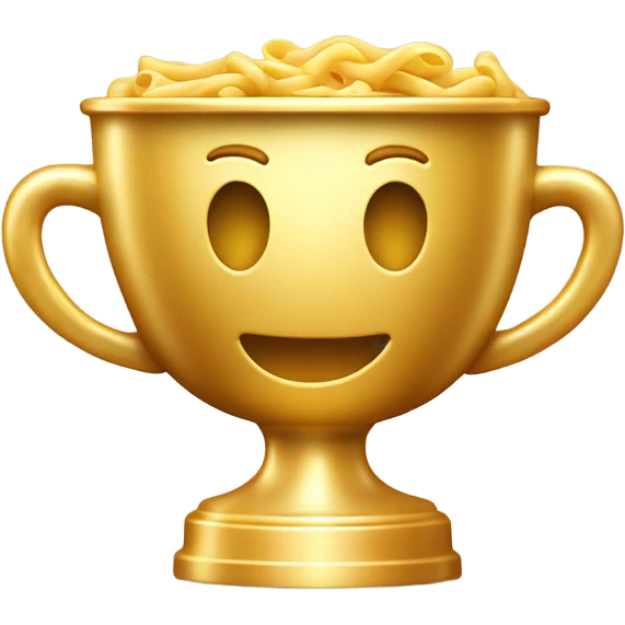 Bowl of Macaroni Golden Trophy emoji